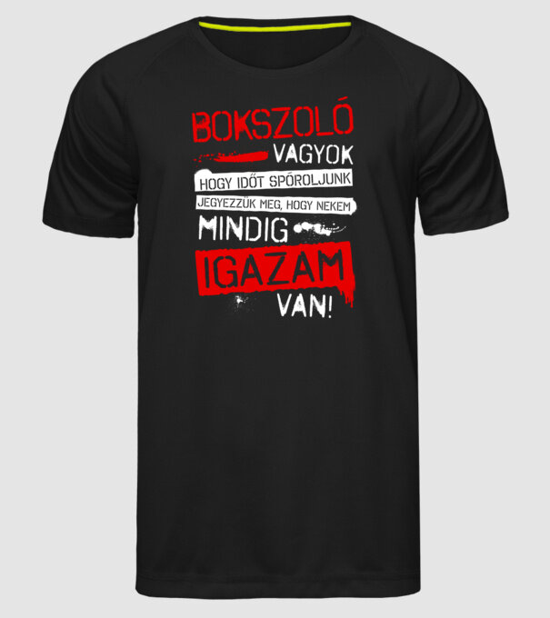  minta fekete pólón