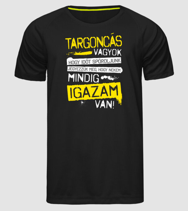  minta fekete pólón
