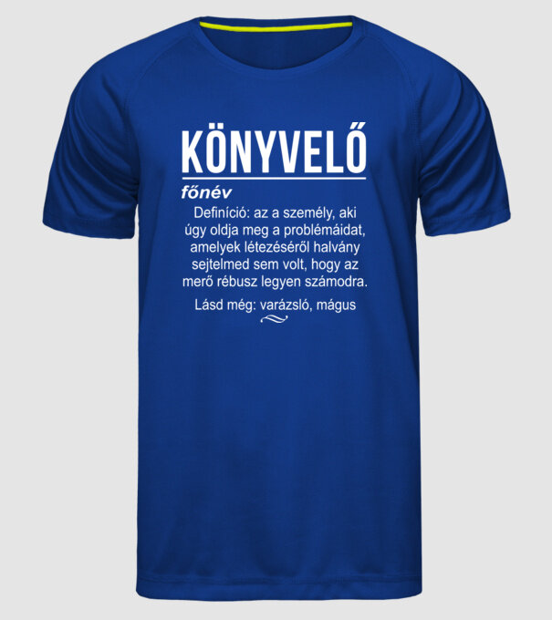  minta királykék pólón