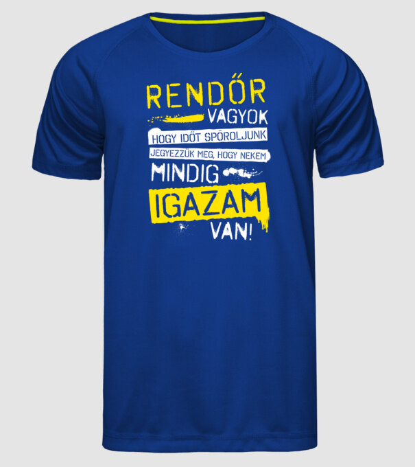  minta királykék pólón