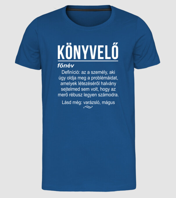  minta királykék pólón