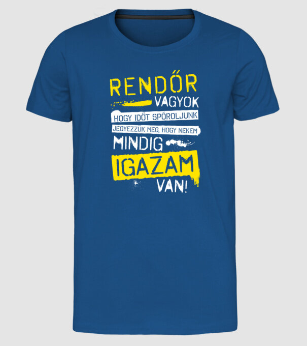  minta királykék pólón