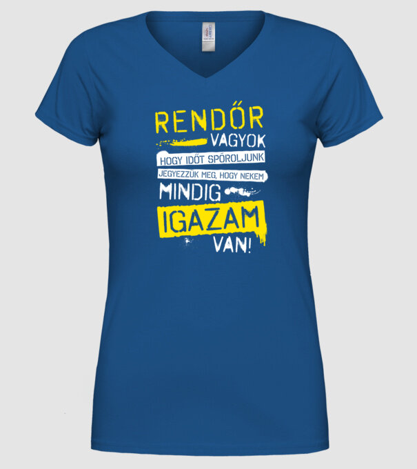  minta királykék pólón