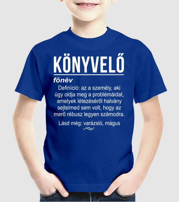  minta királykék pólón