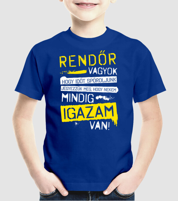  minta királykék pólón