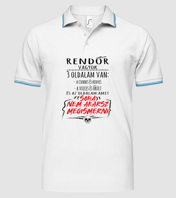  minta fehér pólón