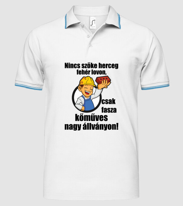  minta fehér pólón