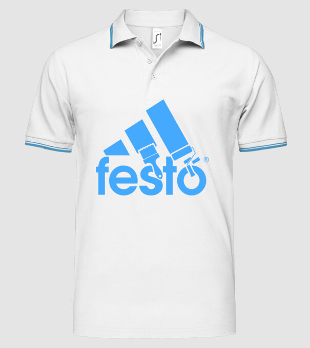  minta fehér pólón
