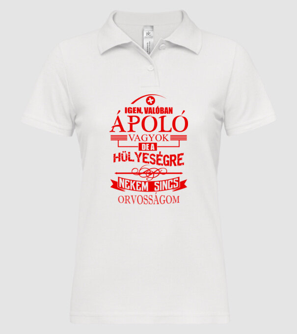  minta fehér pólón