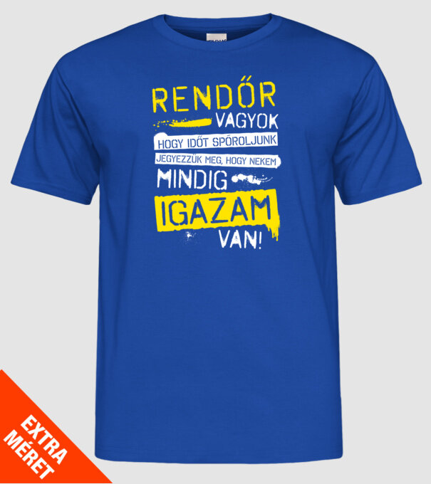  minta királykék pólón