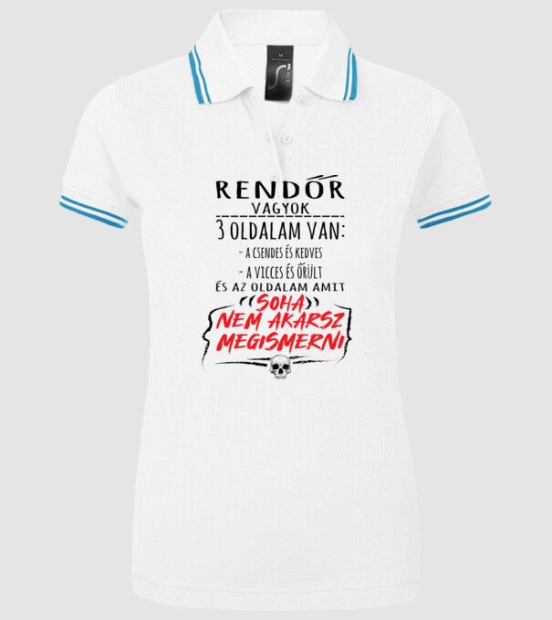  minta fehér pólón