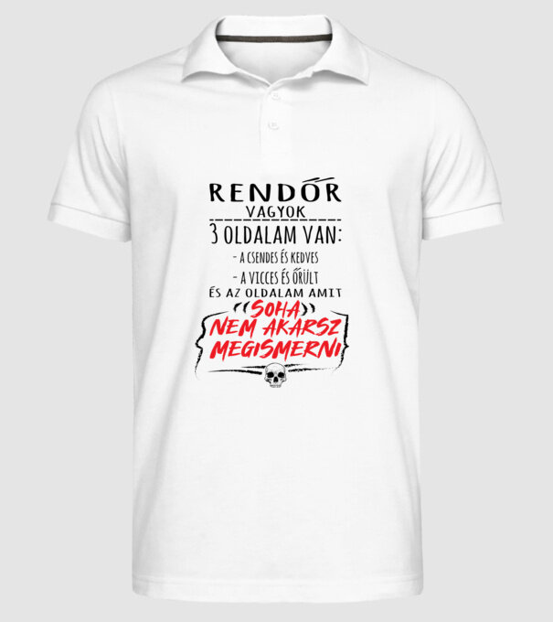  minta fehér pólón
