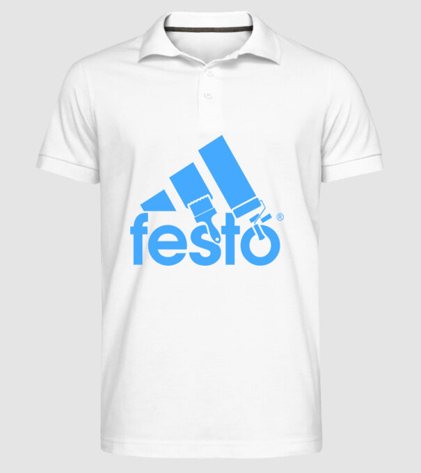  minta fehér pólón