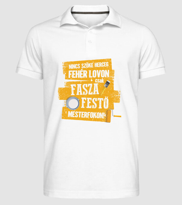  minta fehér pólón