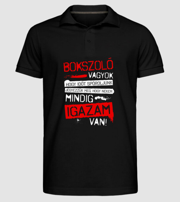  minta fekete pólón