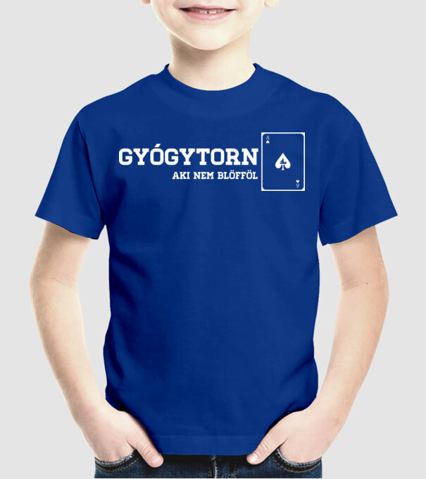 minta királykék pólón