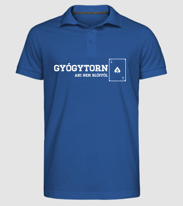 minta királykék pólón