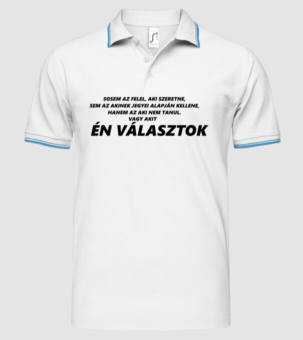  minta fehér pólón