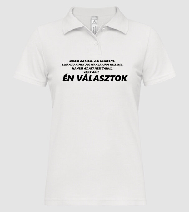  minta fehér pólón