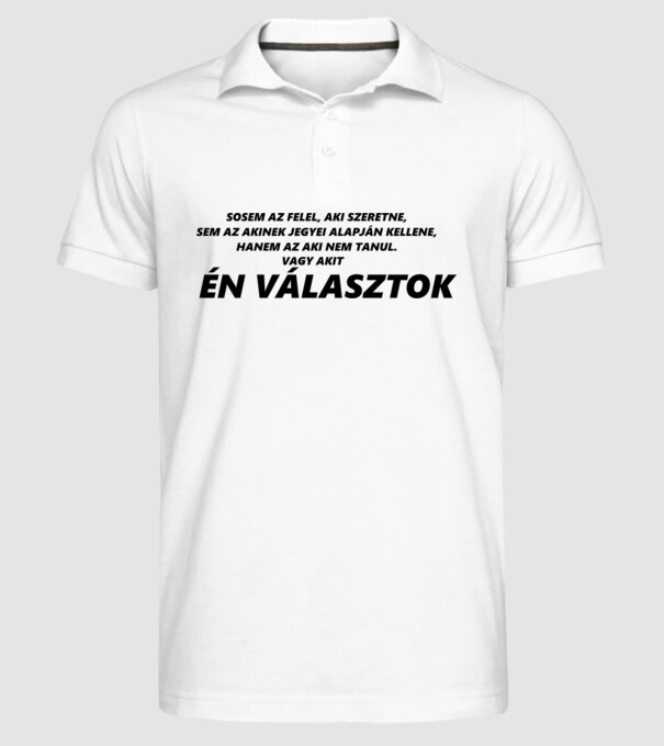  minta fehér pólón