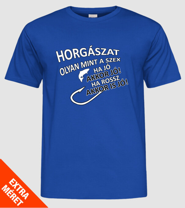  minta királykék pólón