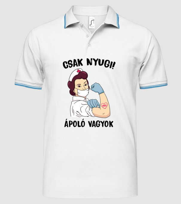  minta fehér pólón