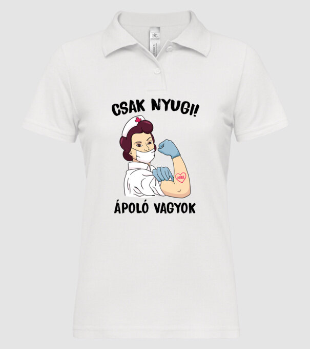  minta fehér pólón