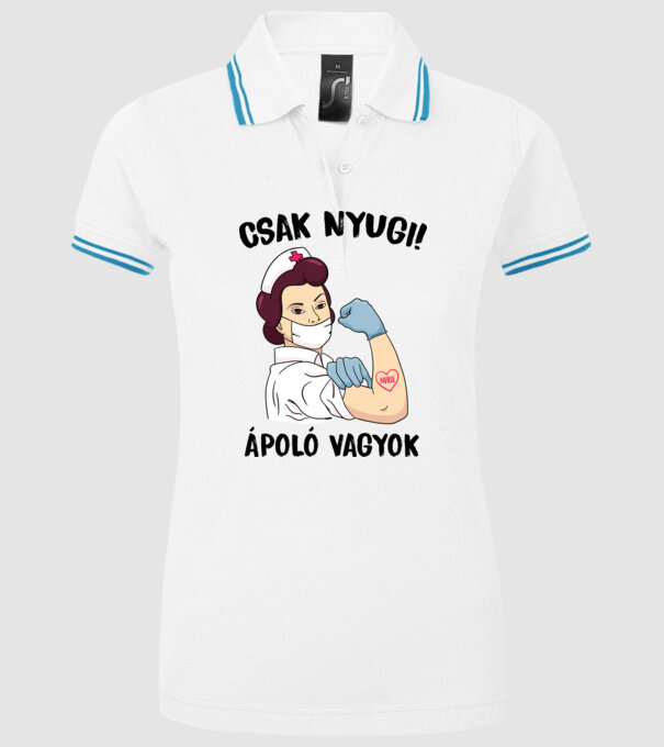  minta fehér pólón
