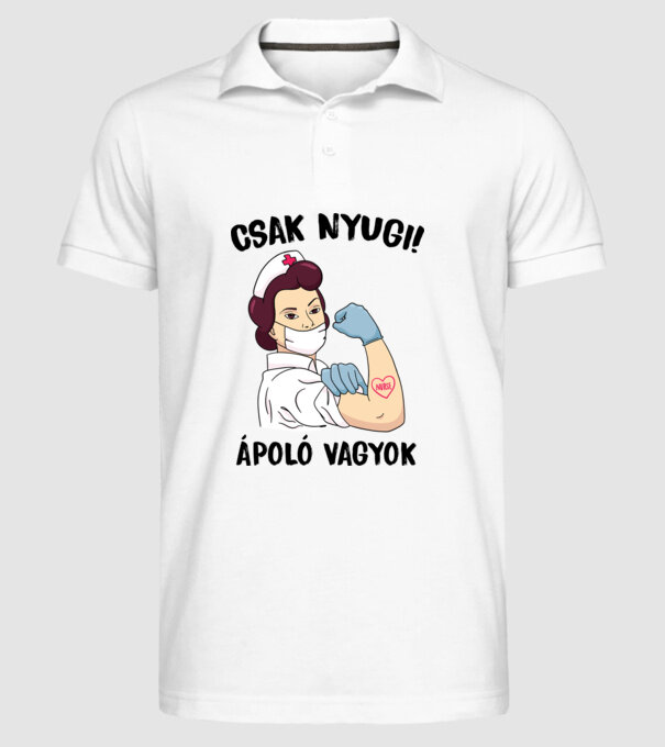  minta fehér pólón
