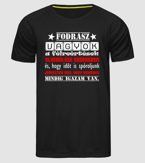  minta fekete pólón