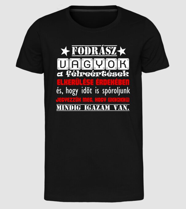  minta fekete pólón
