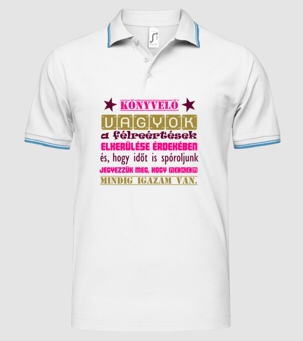  minta fehér pólón