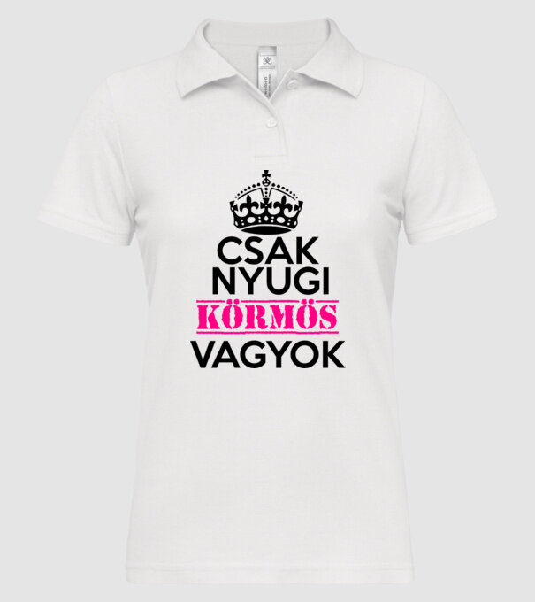  minta fehér pólón