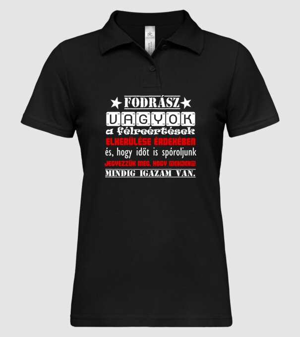  minta fekete pólón