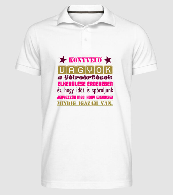  minta fehér pólón