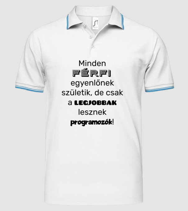  minta fehér pólón