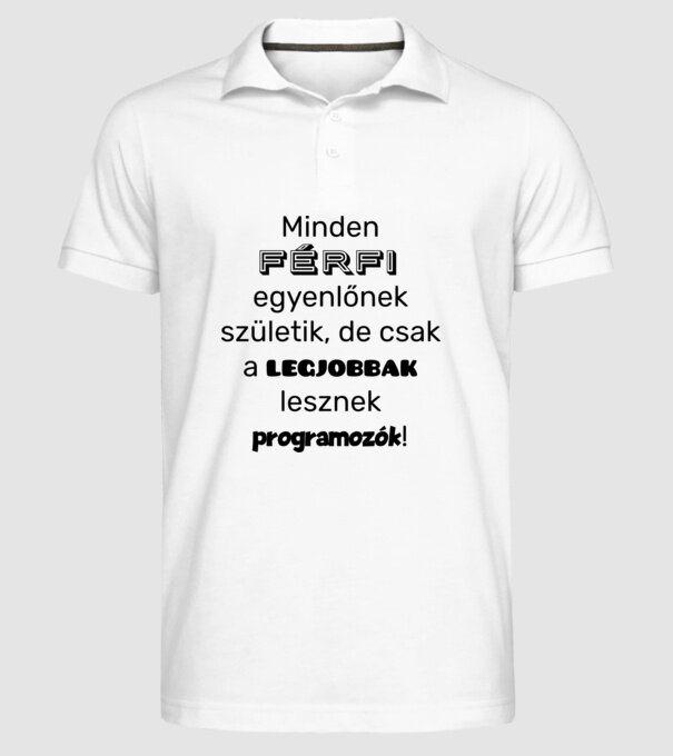  minta fehér pólón