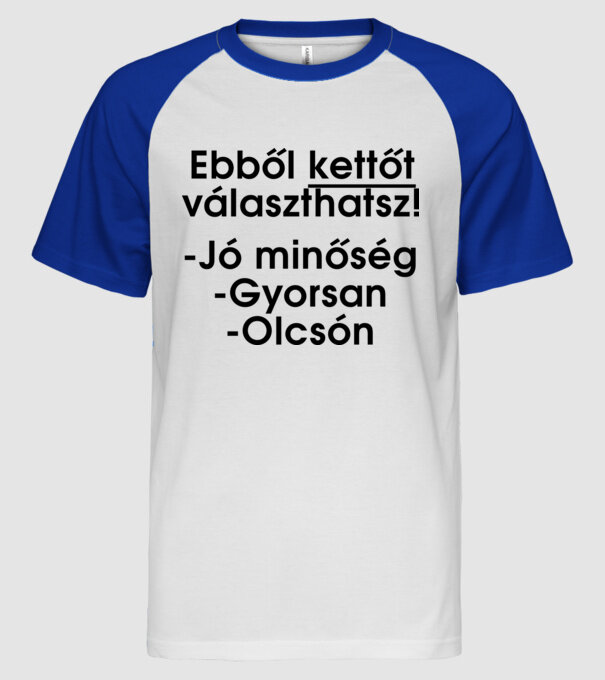  minta fehér/royal pólón