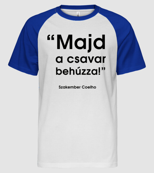  minta fehér/royal pólón
