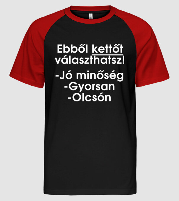  minta fekete/piros pólón