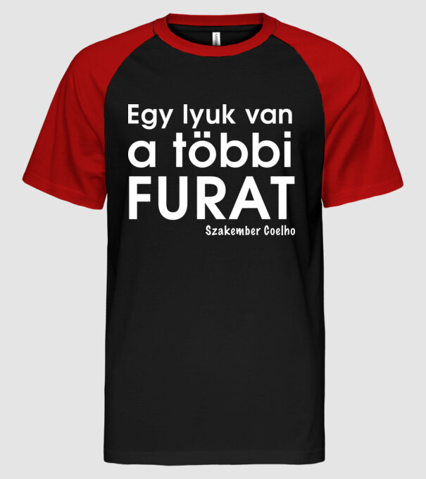 minta fekete/piros pólón