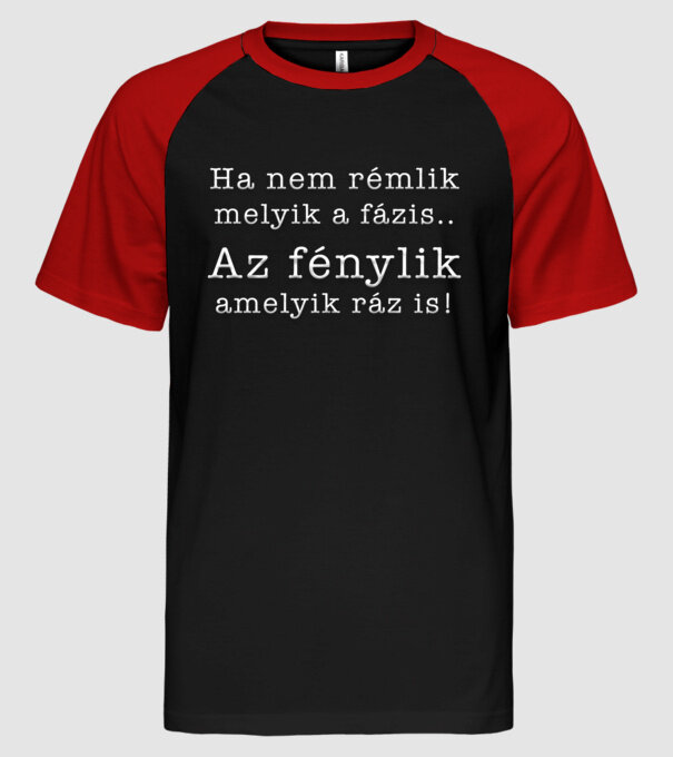  minta fekete/piros pólón