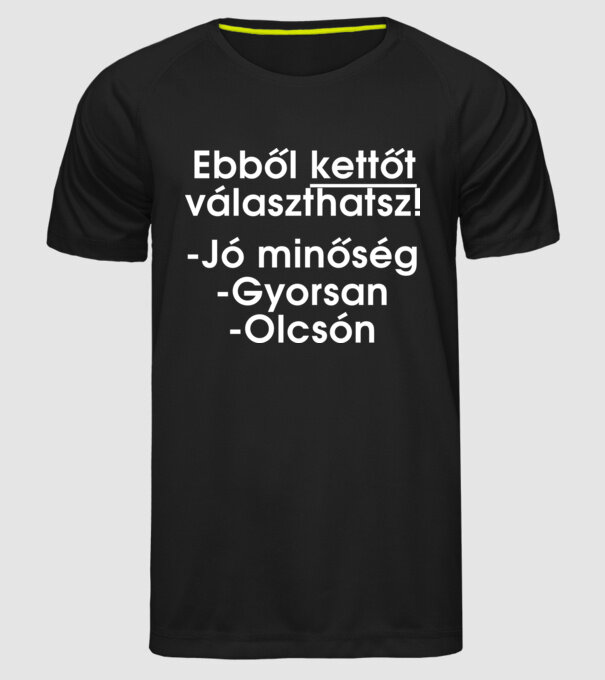  minta fekete pólón