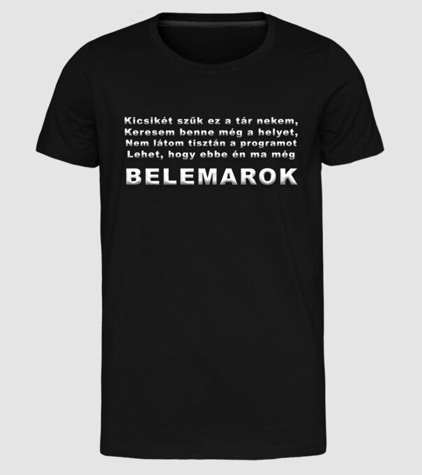  minta fekete pólón