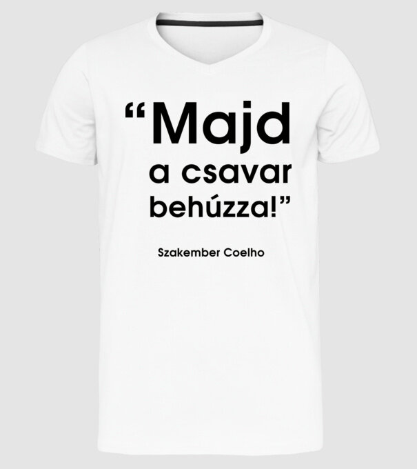  minta fehér pólón