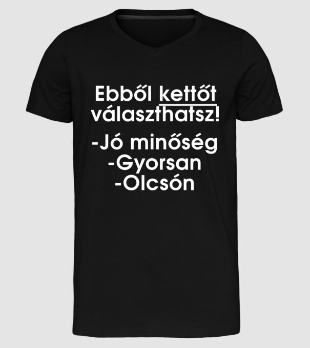  minta fekete pólón
