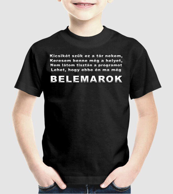  minta fekete pólón