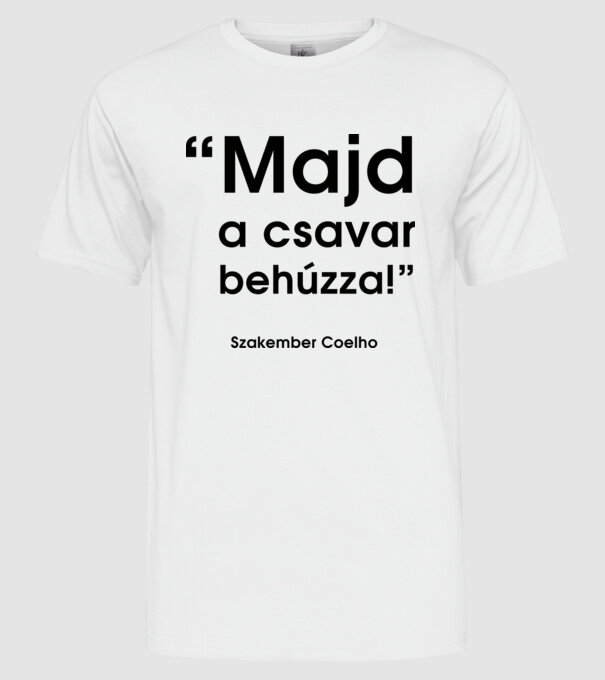  minta fehér pólón