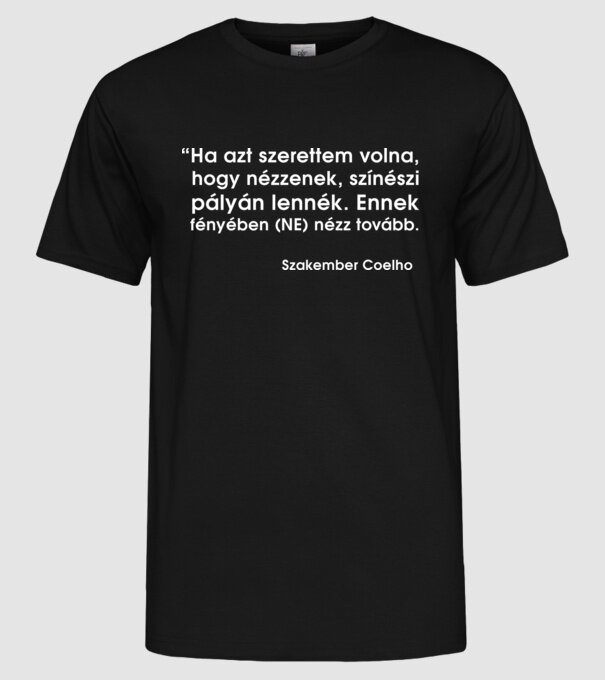  minta fekete pólón