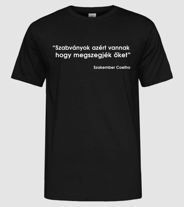 minta fekete pólón